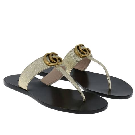 gucci girls' sandals|gucci women flat sandals.